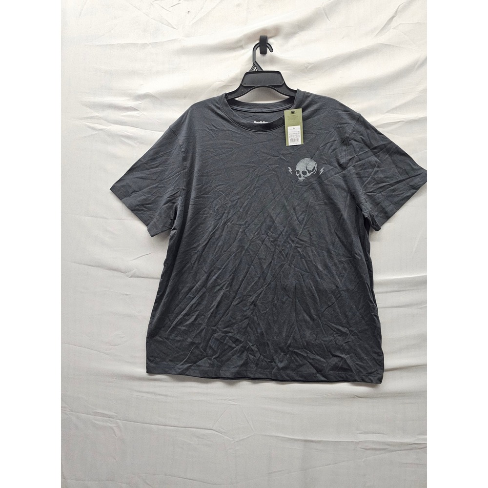 Goodfellow & Co Mens Skull Graphic T-Shirt Charcoal Cotton Blend Casual Size XL